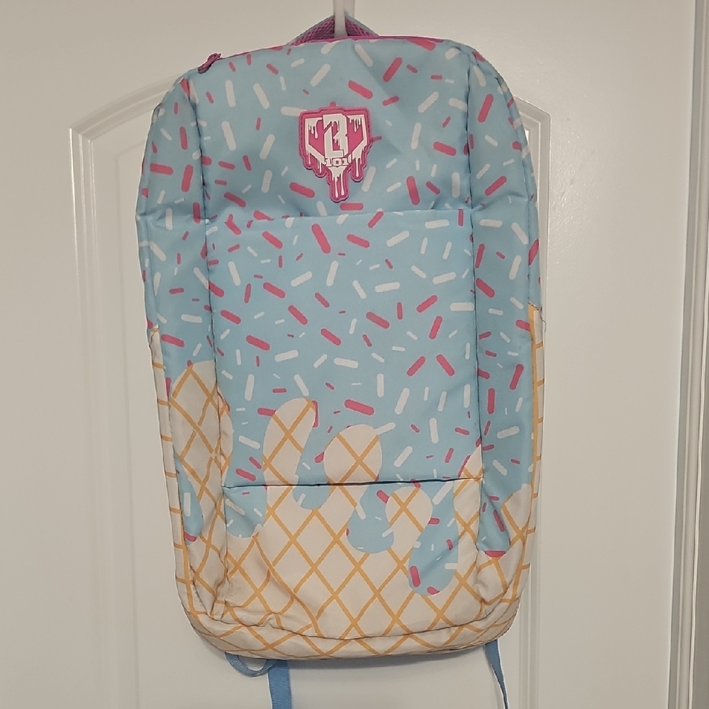 Light Blue and Hot Pink Ice Cream Kids Backpack